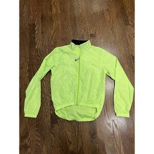 Canari Cycling Jacket Men's Size M Windbreaker Full Zip Neon Green